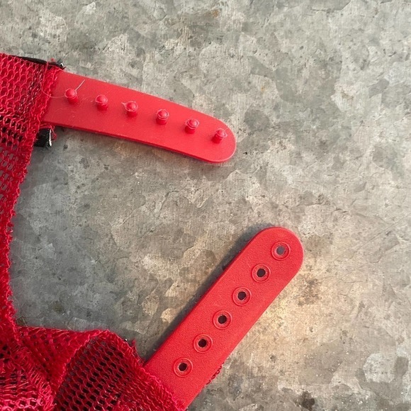 Vintage The Sports Center Nike Puma Script New Era USA Red Snapback Hat 80s 90s - Picture 9 of 9